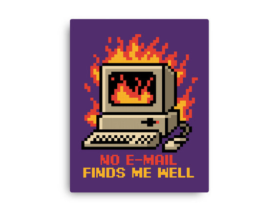 Pixel Email Fire Computer