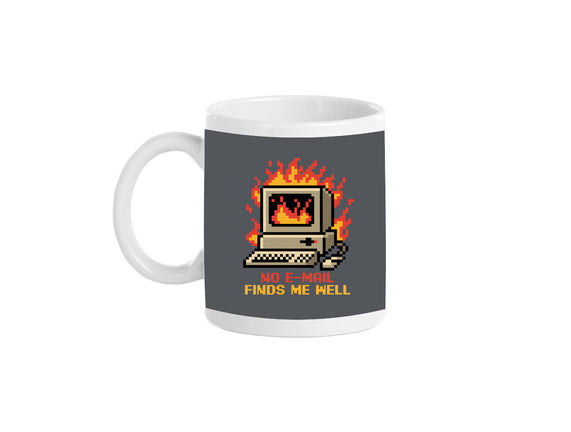 Pixel Email Fire Computer