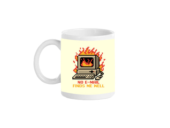 Pixel Email Fire Computer