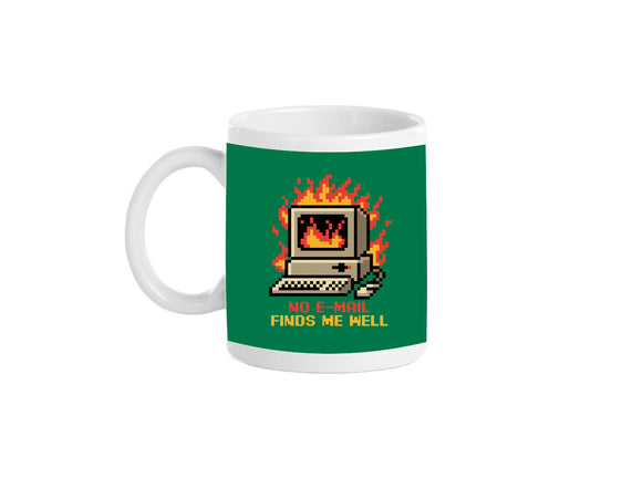 Pixel Email Fire Computer
