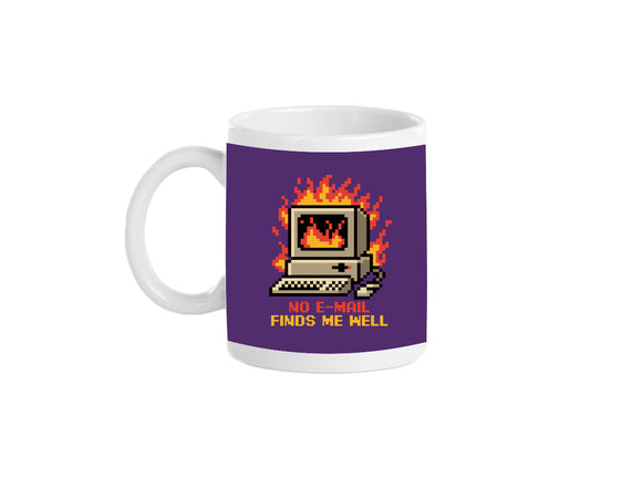 Pixel Email Fire Computer
