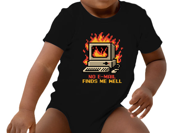 Pixel Email Fire Computer