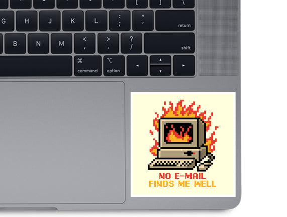 Pixel Email Fire Computer