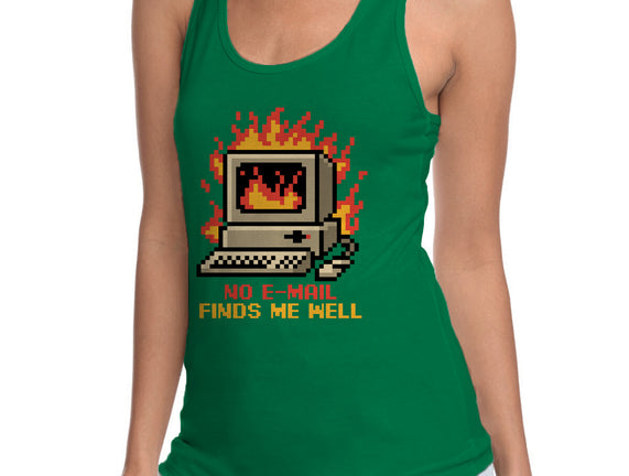 Pixel Email Fire Computer