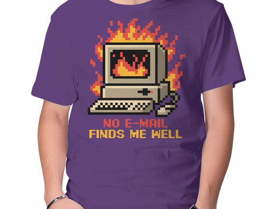 Pixel Email Fire Computer