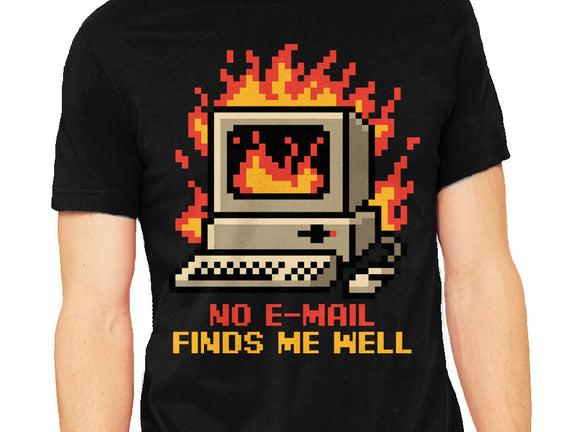 Pixel Email Fire Computer