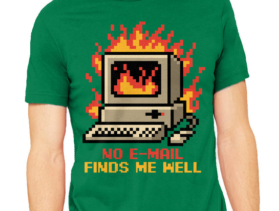 Pixel Email Fire Computer