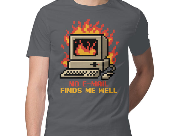 Pixel Email Fire Computer