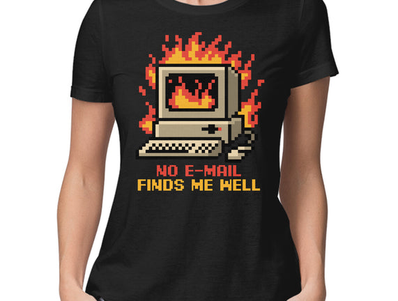 Pixel Email Fire Computer