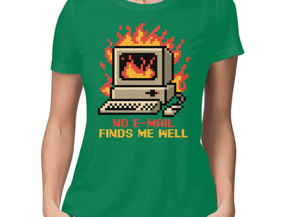 Pixel Email Fire Computer