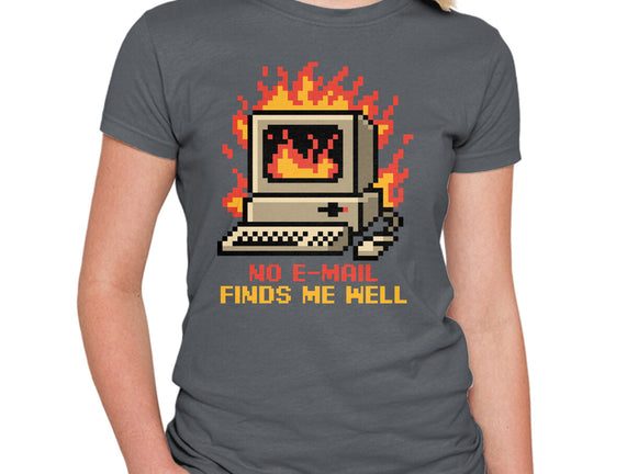 Pixel Email Fire Computer