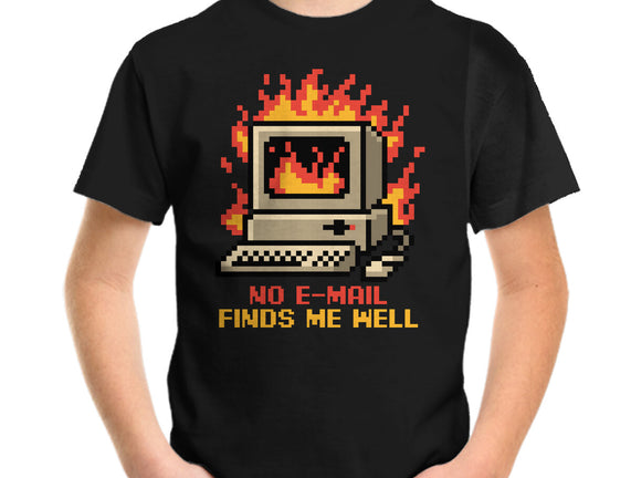 Pixel Email Fire Computer