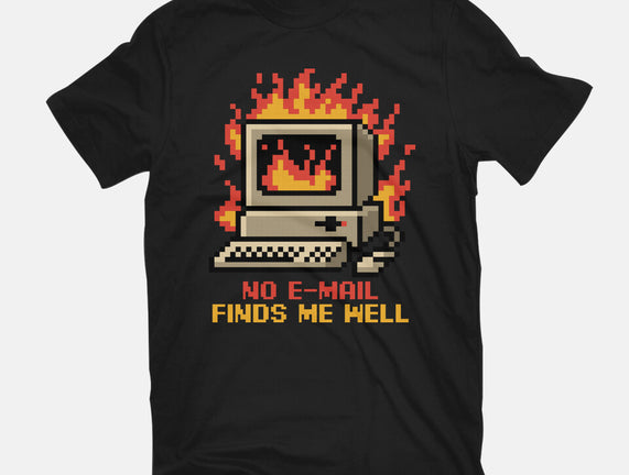 Pixel Email Fire Computer