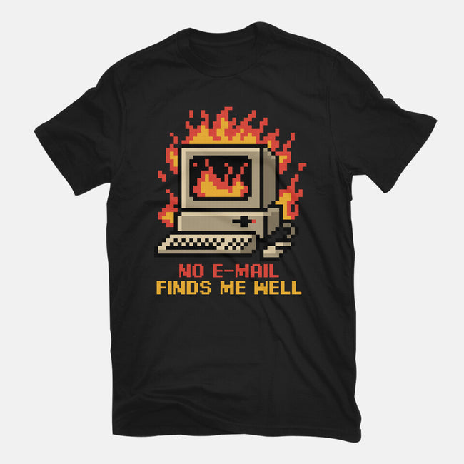 Pixel Email Fire Computer-Youth-Basic-Tee-Studio Mootant