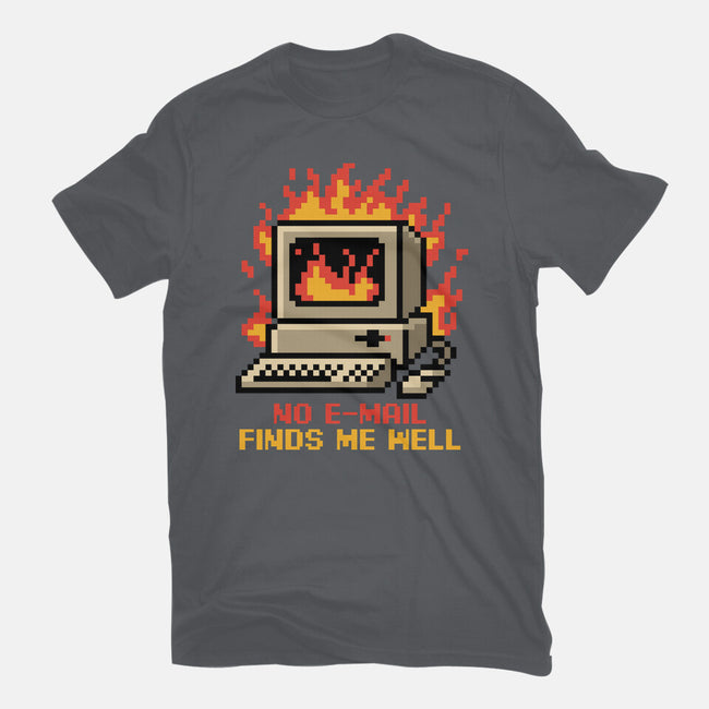 Pixel Email Fire Computer-Womens-Fitted-Tee-Studio Mootant