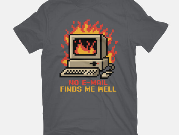 Pixel Email Fire Computer