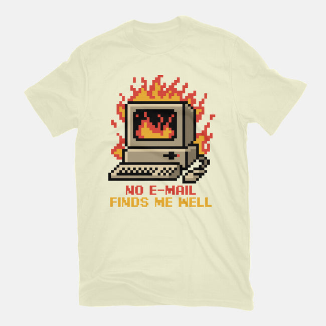 Pixel Email Fire Computer-Mens-Basic-Tee-Studio Mootant