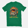Pixel Email Fire Computer-Womens-Fitted-Tee-Studio Mootant