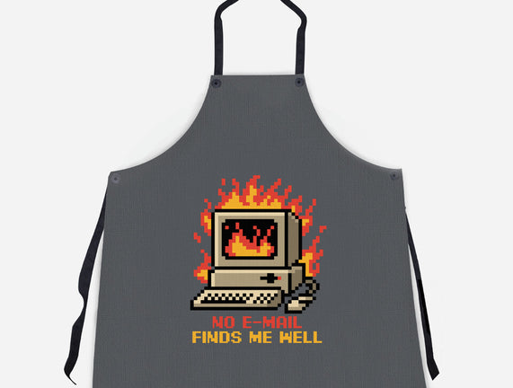 Pixel Email Fire Computer