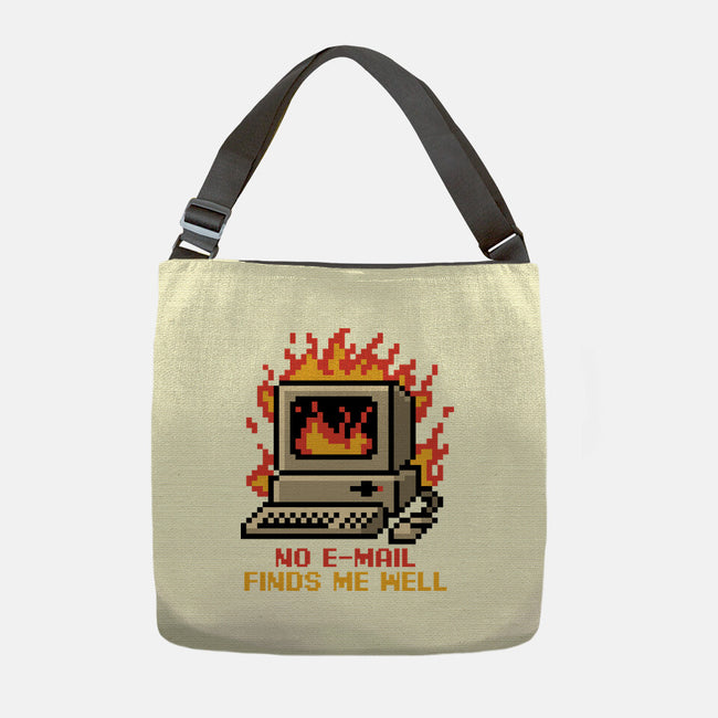 Pixel Email Fire Computer-None-Adjustable Tote-Bag-Studio Mootant