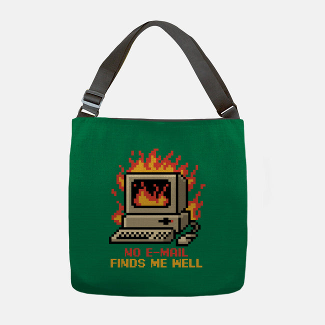 Pixel Email Fire Computer-None-Adjustable Tote-Bag-Studio Mootant