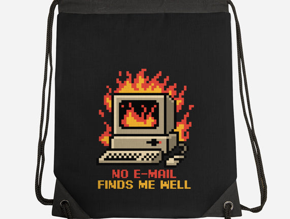 Pixel Email Fire Computer