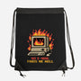 Pixel Email Fire Computer-None-Drawstring-Bag-Studio Mootant