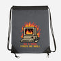 Pixel Email Fire Computer-None-Drawstring-Bag-Studio Mootant