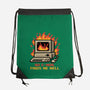 Pixel Email Fire Computer-None-Drawstring-Bag-Studio Mootant