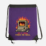 Pixel Email Fire Computer-None-Drawstring-Bag-Studio Mootant