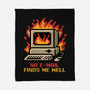 Pixel Email Fire Computer-None-Fleece-Blanket-Studio Mootant