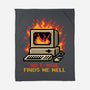 Pixel Email Fire Computer-None-Fleece-Blanket-Studio Mootant