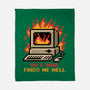 Pixel Email Fire Computer-None-Fleece-Blanket-Studio Mootant