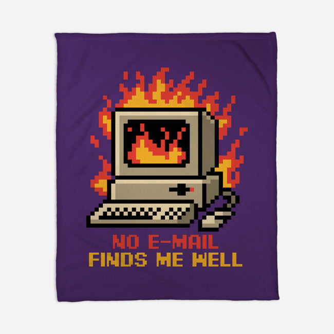 Pixel Email Fire Computer-None-Fleece-Blanket-Studio Mootant