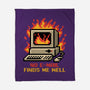 Pixel Email Fire Computer-None-Fleece-Blanket-Studio Mootant