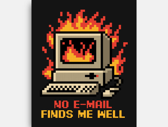 Pixel Email Fire Computer