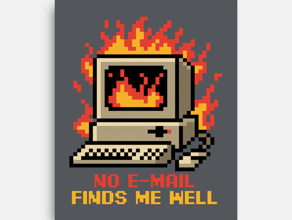 Pixel Email Fire Computer