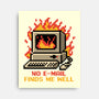 Pixel Email Fire Computer-None-Stretched-Canvas-Studio Mootant