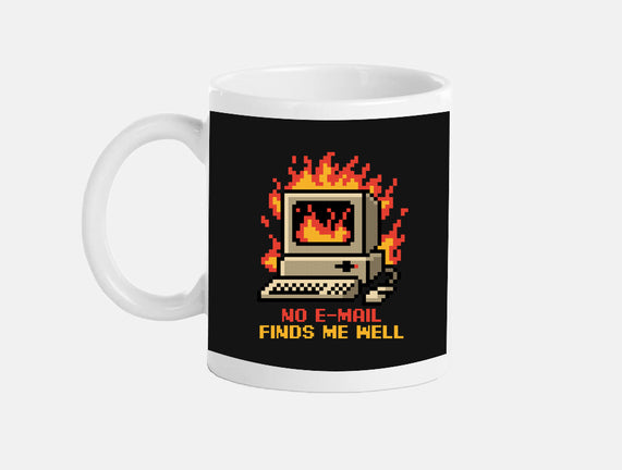 Pixel Email Fire Computer