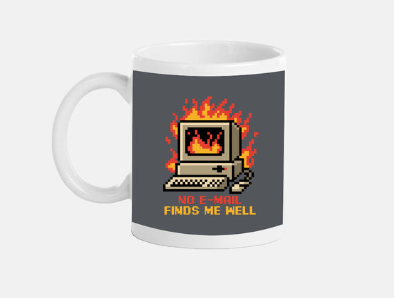 Pixel Email Fire Computer