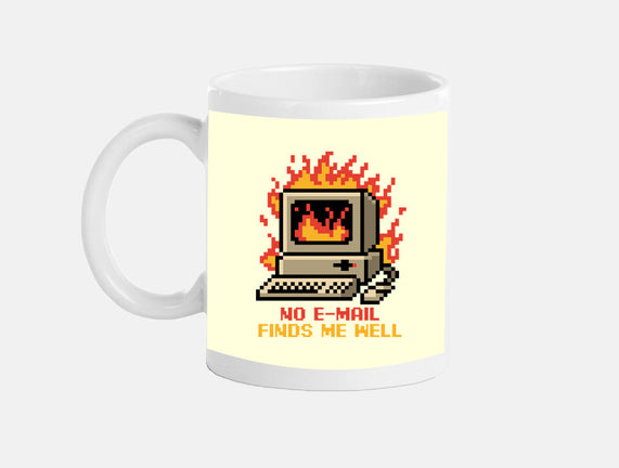 Pixel Email Fire Computer