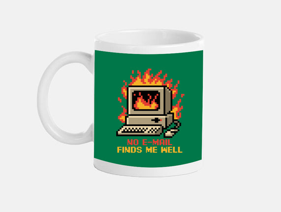Pixel Email Fire Computer