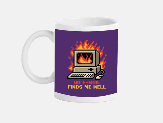Pixel Email Fire Computer