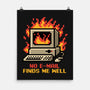 Pixel Email Fire Computer-None-Matte-Poster-Studio Mootant