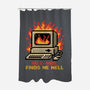 Pixel Email Fire Computer-None-Polyester-Shower Curtain-Studio Mootant