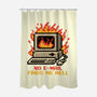 Pixel Email Fire Computer-None-Polyester-Shower Curtain-Studio Mootant