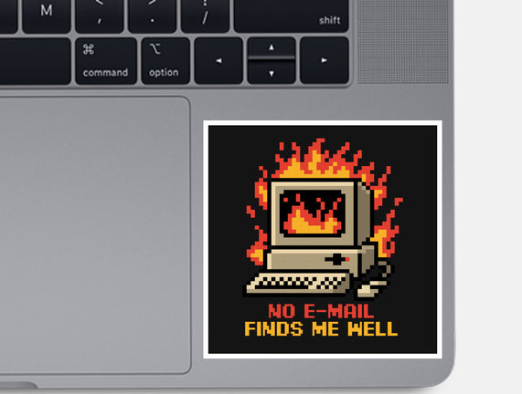 Pixel Email Fire Computer