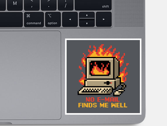 Pixel Email Fire Computer