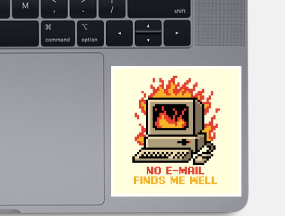 Pixel Email Fire Computer