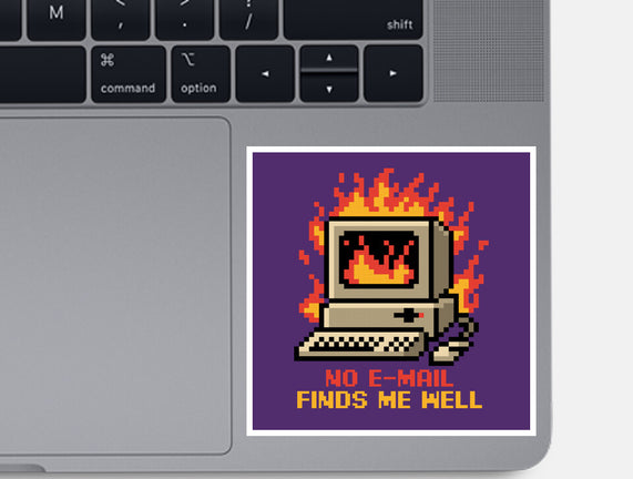 Pixel Email Fire Computer